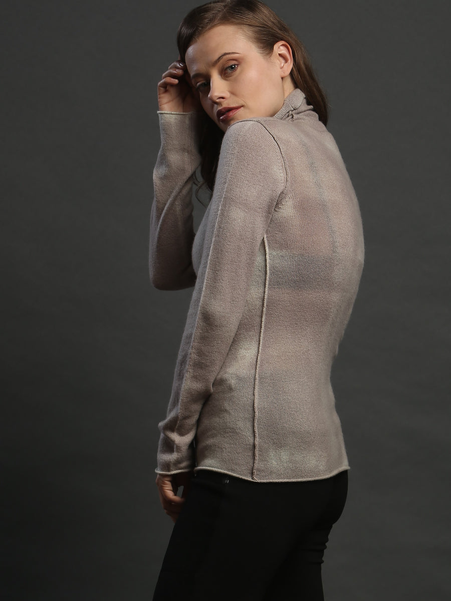 Textured Turtleneck Tunic – Zoe Couture Cashmere