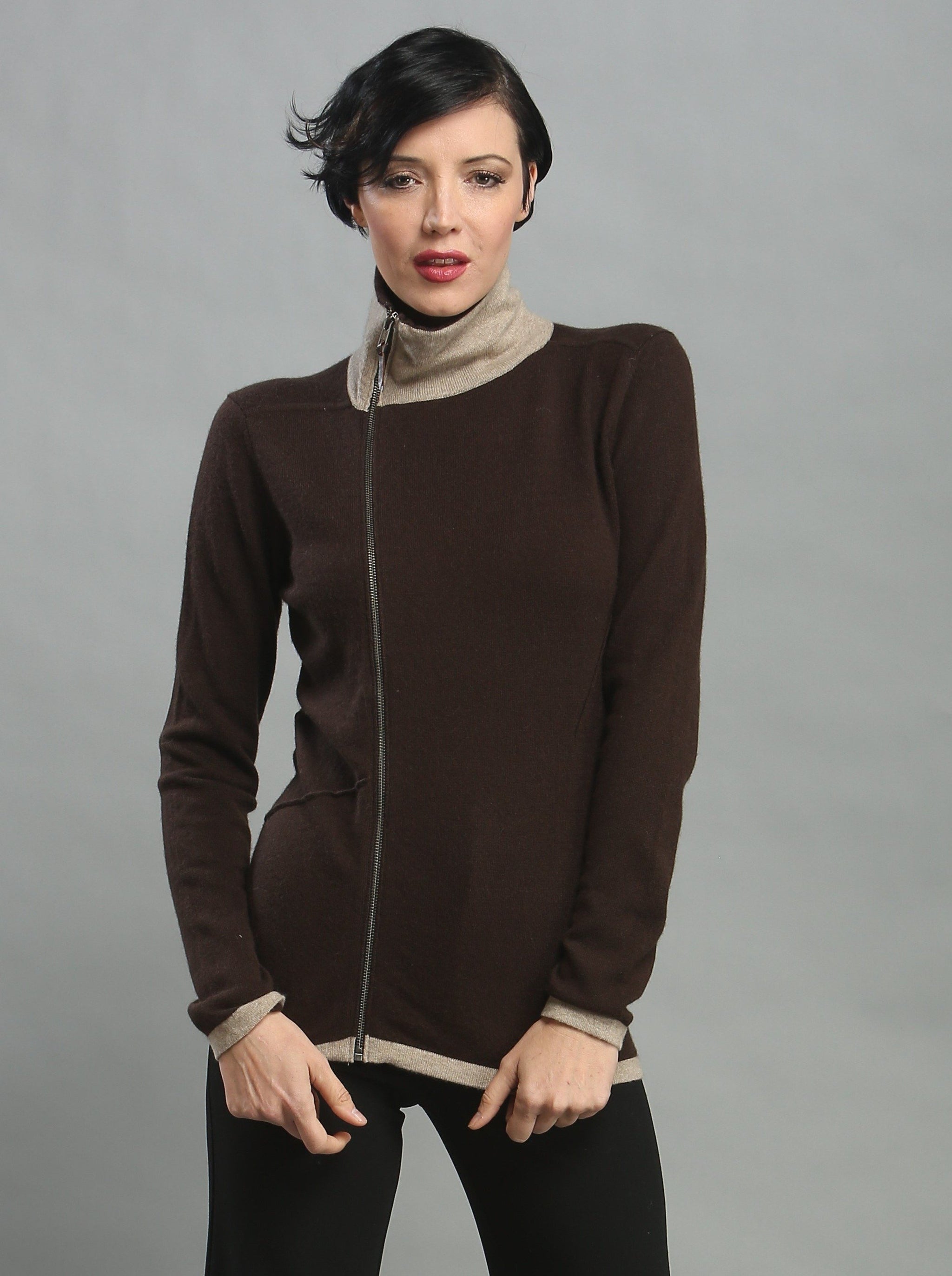 Turtleneck and cardigan cheap