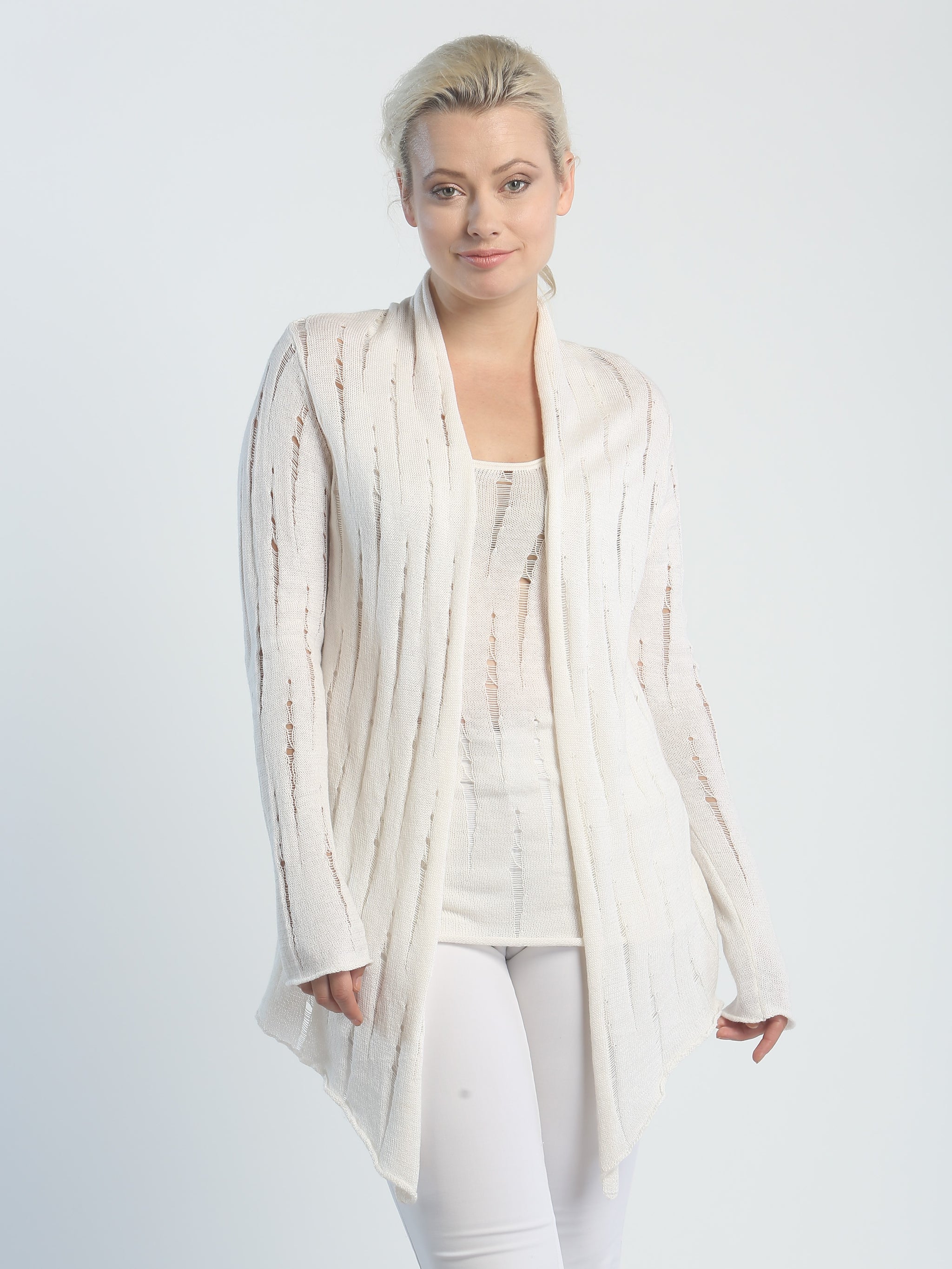 Novelty Stitch Open Front + Novelty Stitch Shell – Zoe Couture