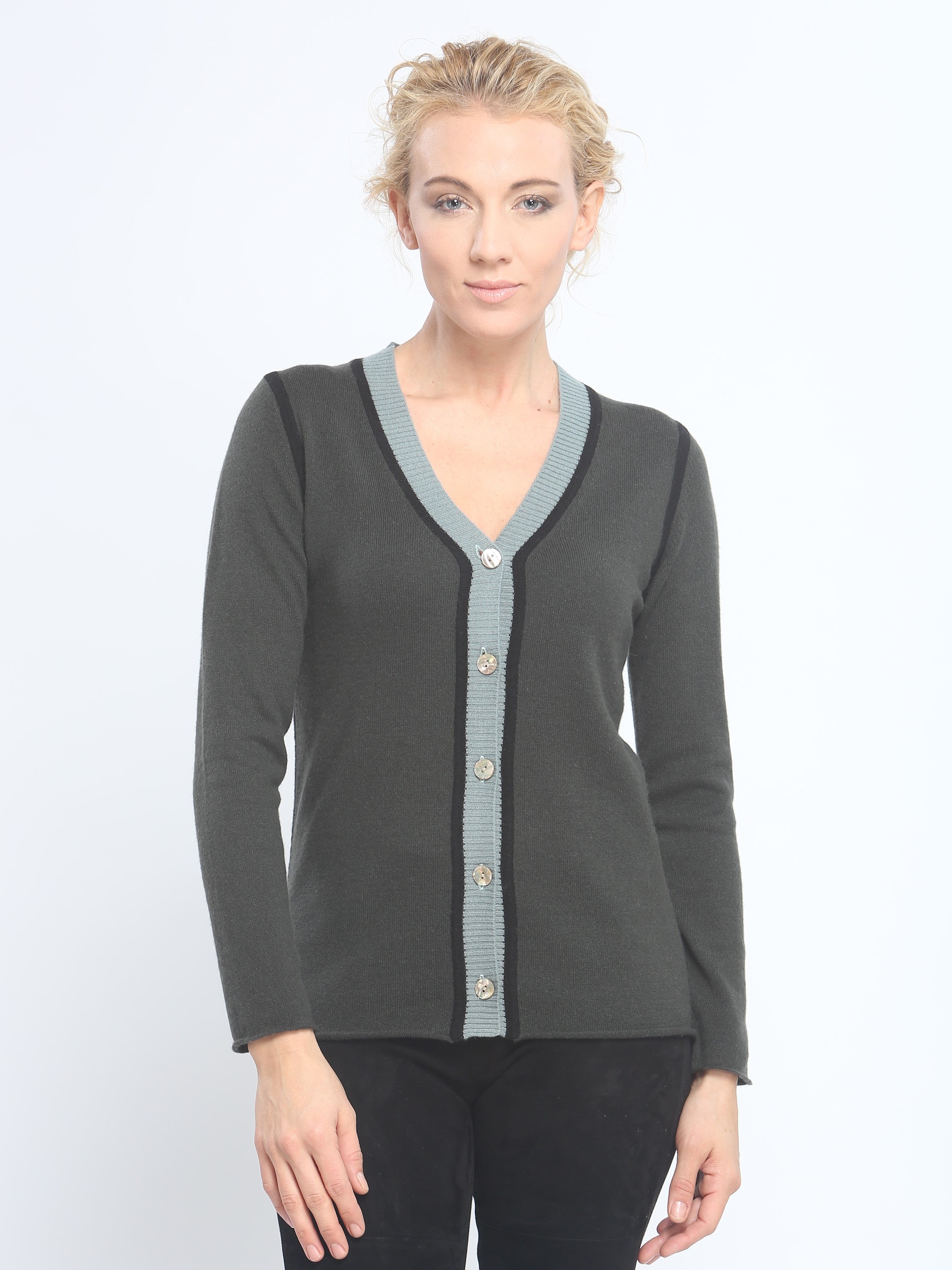 Piping Contrast – Cardigan Zoe Cashmere Couture