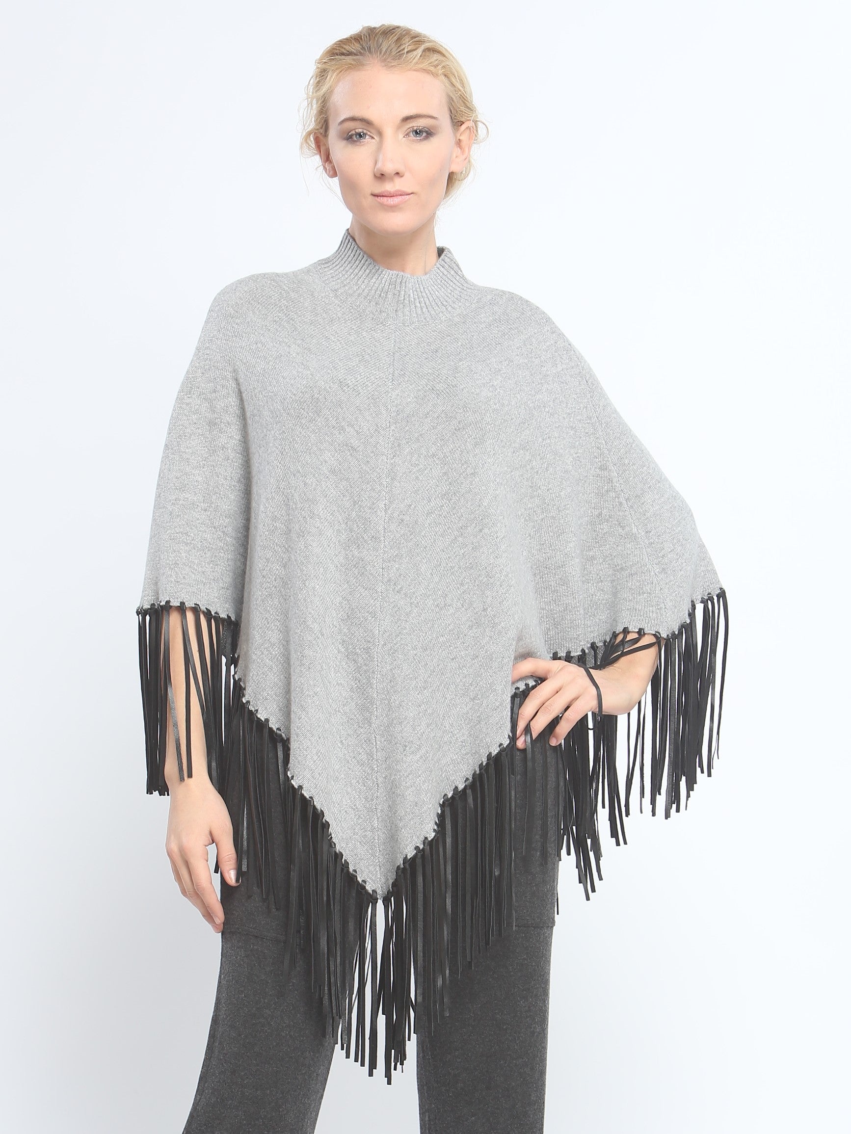 Leather poncho clearance cape